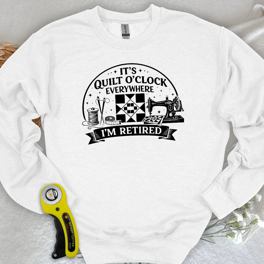 Sweat-shirt de quilteuse à la retraite