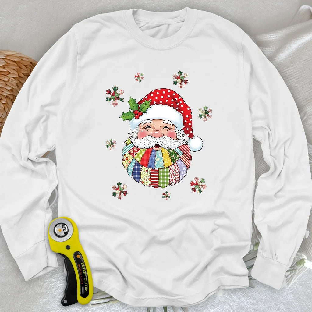 Santa Claus Patch Long Sleeve T-shirt