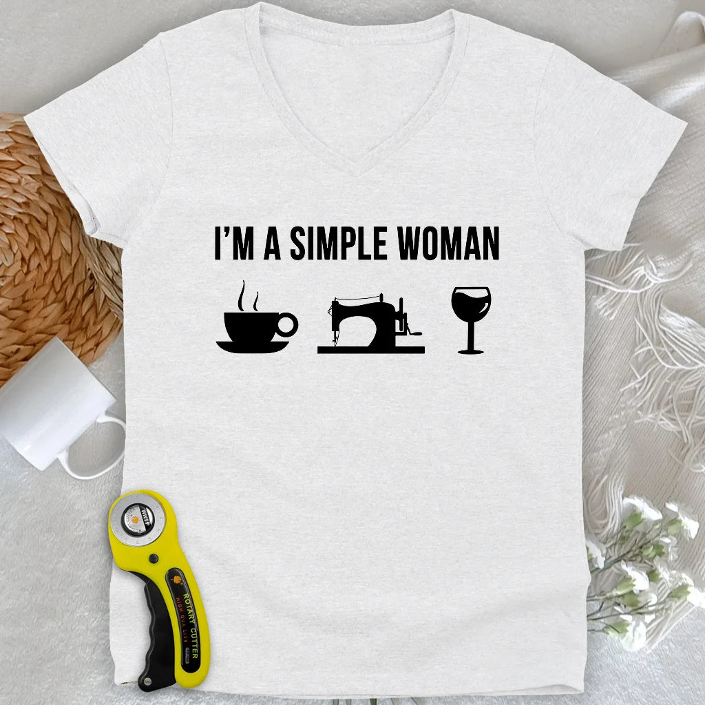 Simply Sip and Sew Lady V-neck