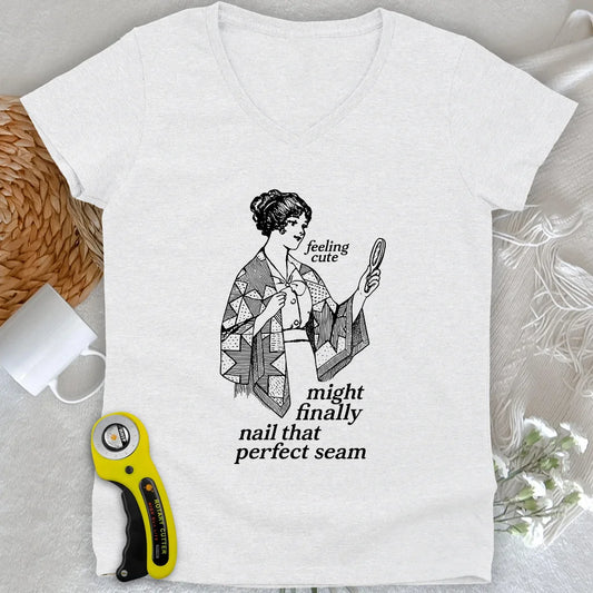 The Seamstress’s Mirror Lady V-neck