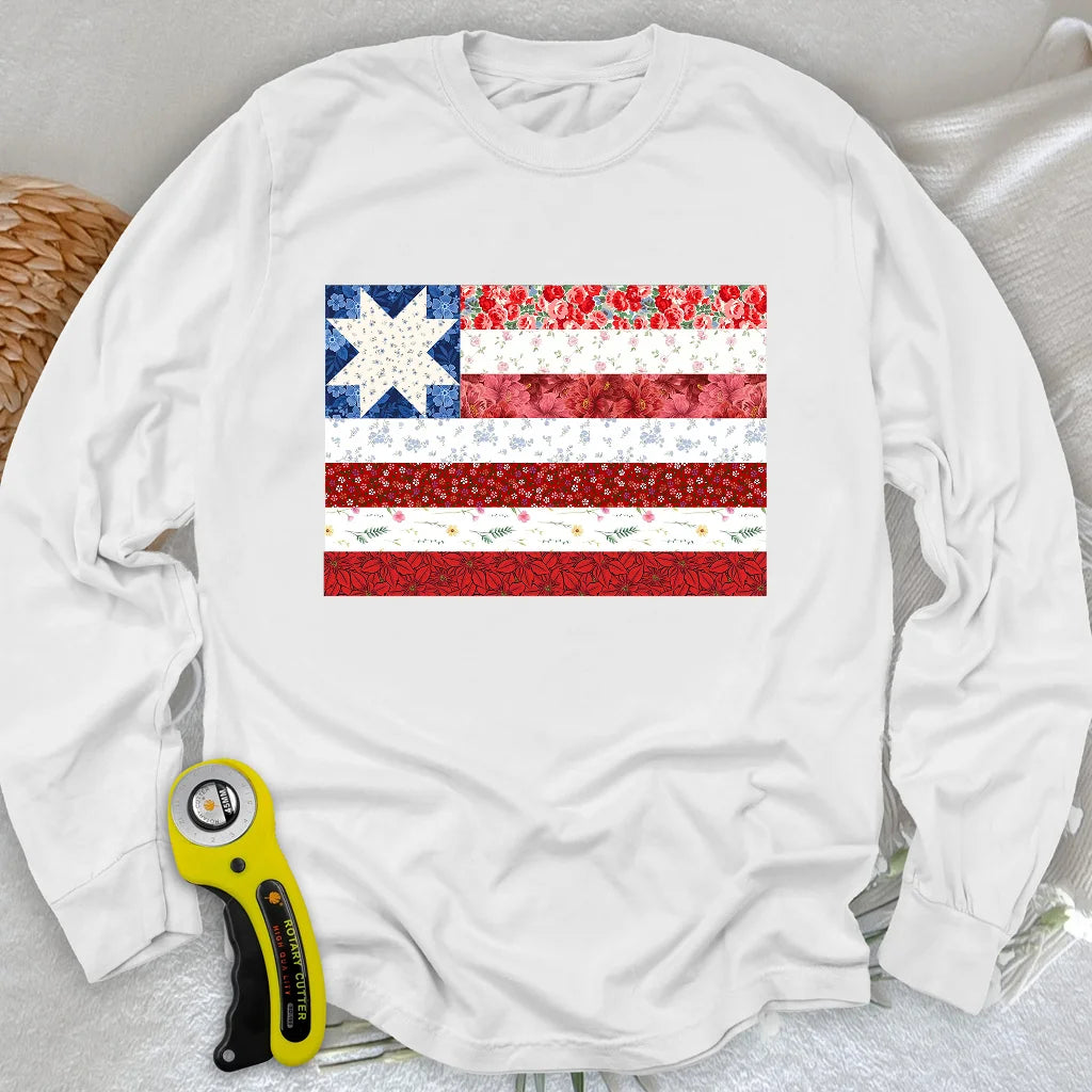 USA Star Flag Long Sleeve T-shirt