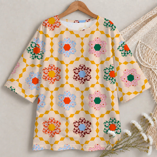 Honeycomb Garden 3/4 Sleeve T-shirt