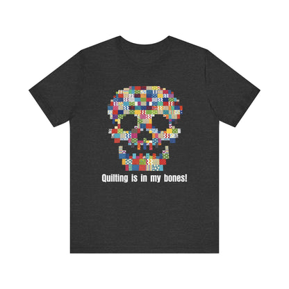 A quilted skull T-shirt