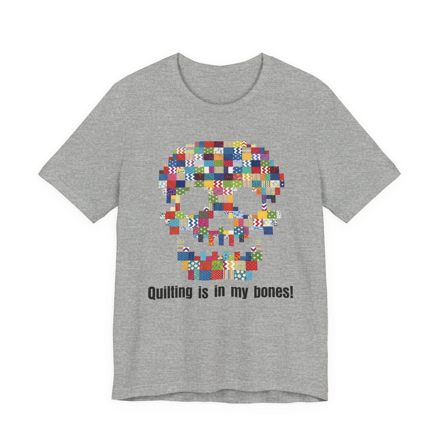 A quilted skull T-shirt
