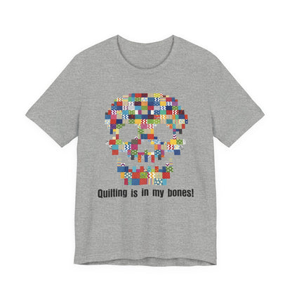 A quilted skull T-shirt