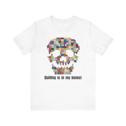 A quilted skull T-shirt