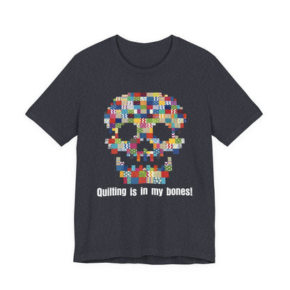 A quilted skull T-shirt
