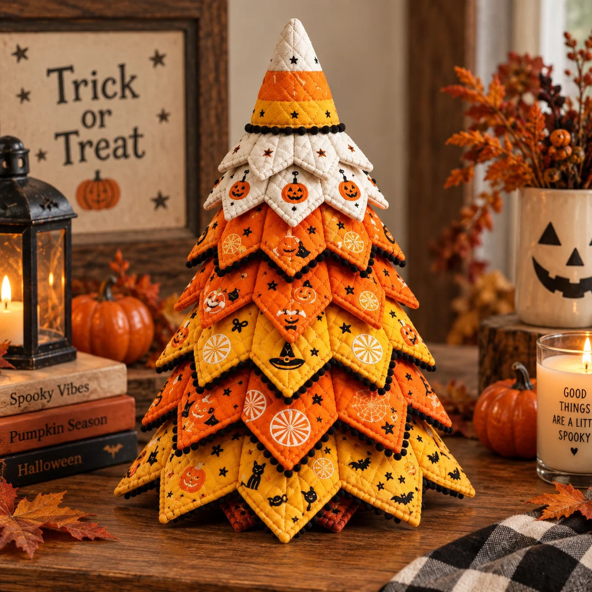 Candy Corn Triangle Handmade Christmas Tree Kit