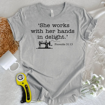 Sewing In Bible T-shirt