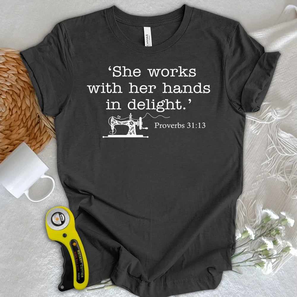 Sewing In Bible T-shirt
