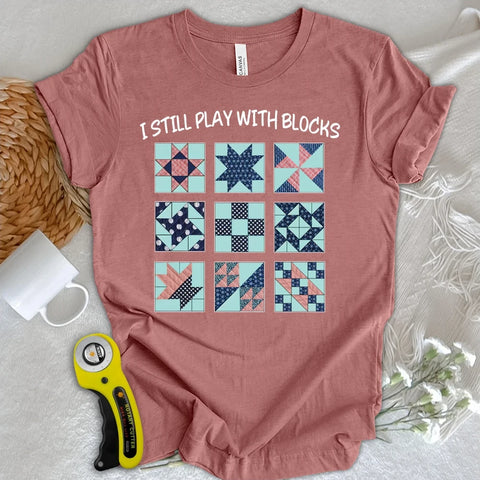 T-shirt Je joue encore avec des blocs