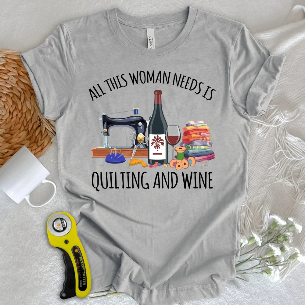 Quilting and Wine T-shirt