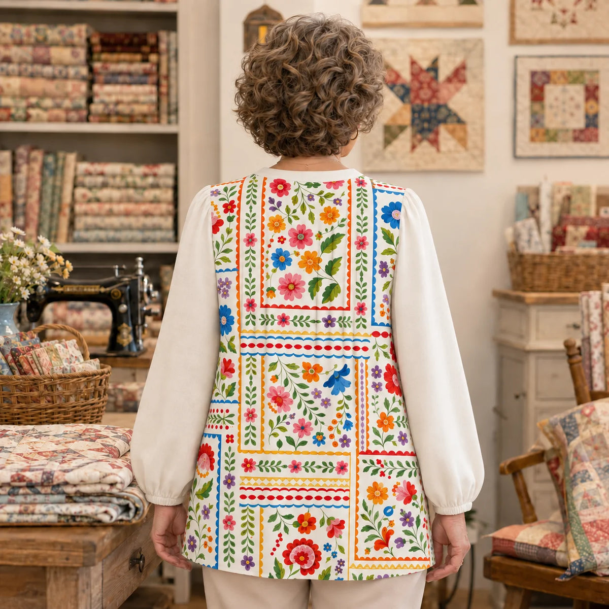 Folk Art in Bloom Blouse