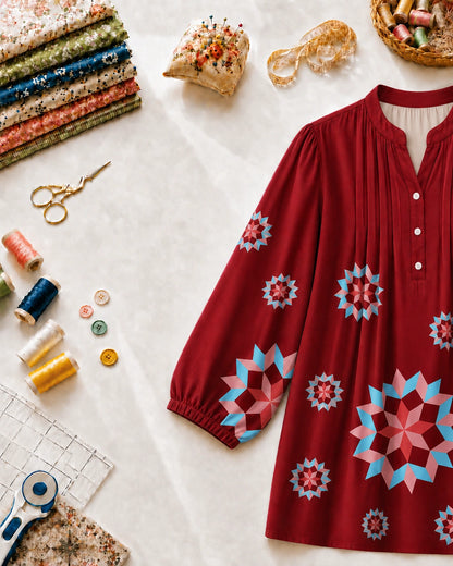 Patchwork Starburst Blouse