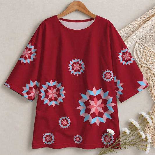 Patchwork Starburst 3/4 Sleeve T-shirt