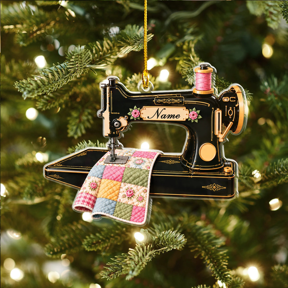 Personalized Featherweight Sewing Machine Ornament