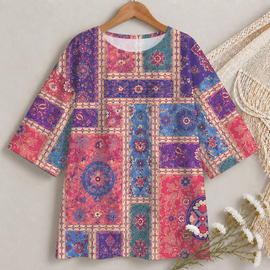 Bohemian Heritage 3/4 Sleeve T-shirt