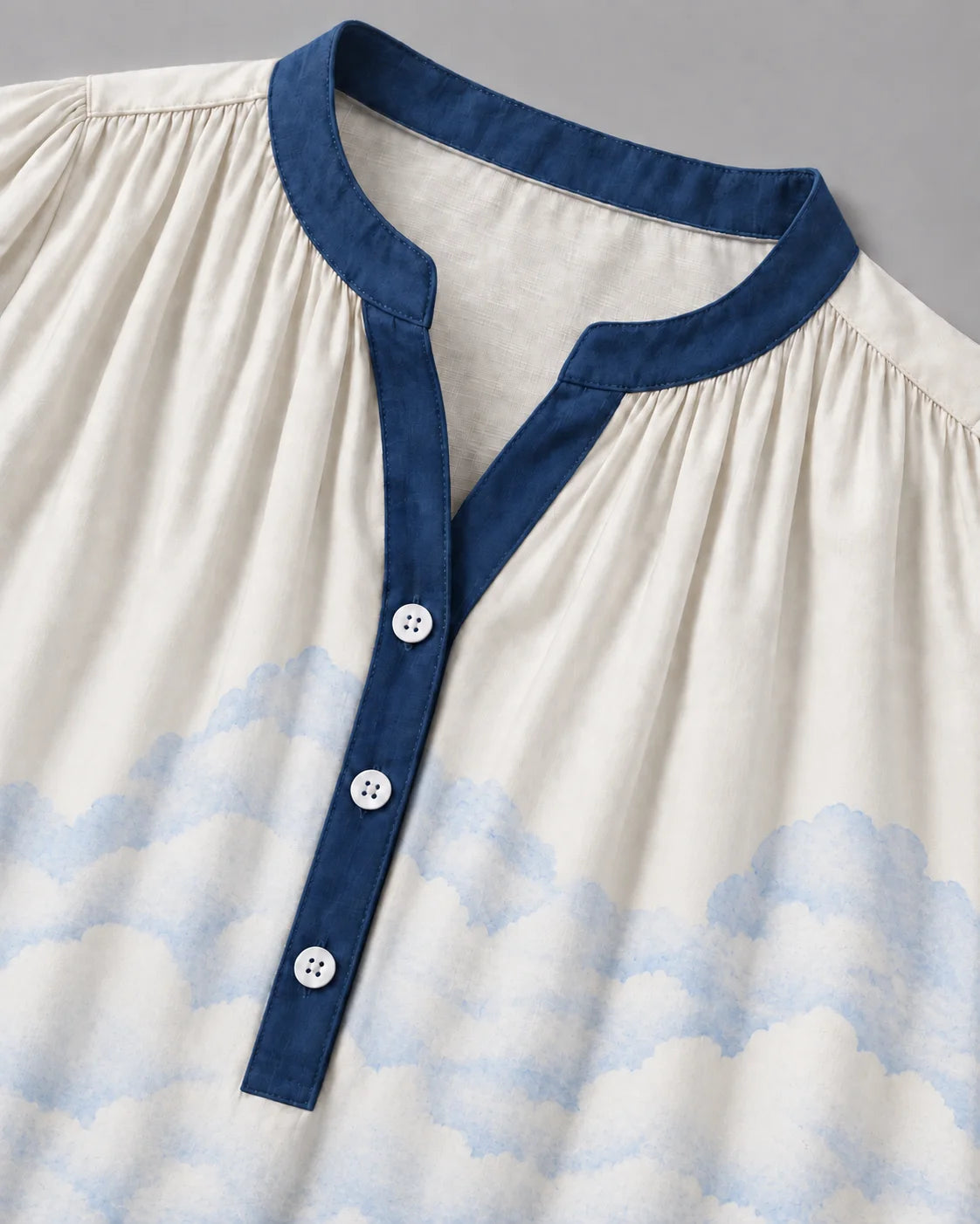 Patchwork-Bergkatzen-Bluse