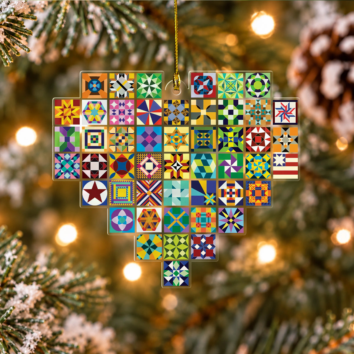 States Of Quilt 2D Flat Ornament