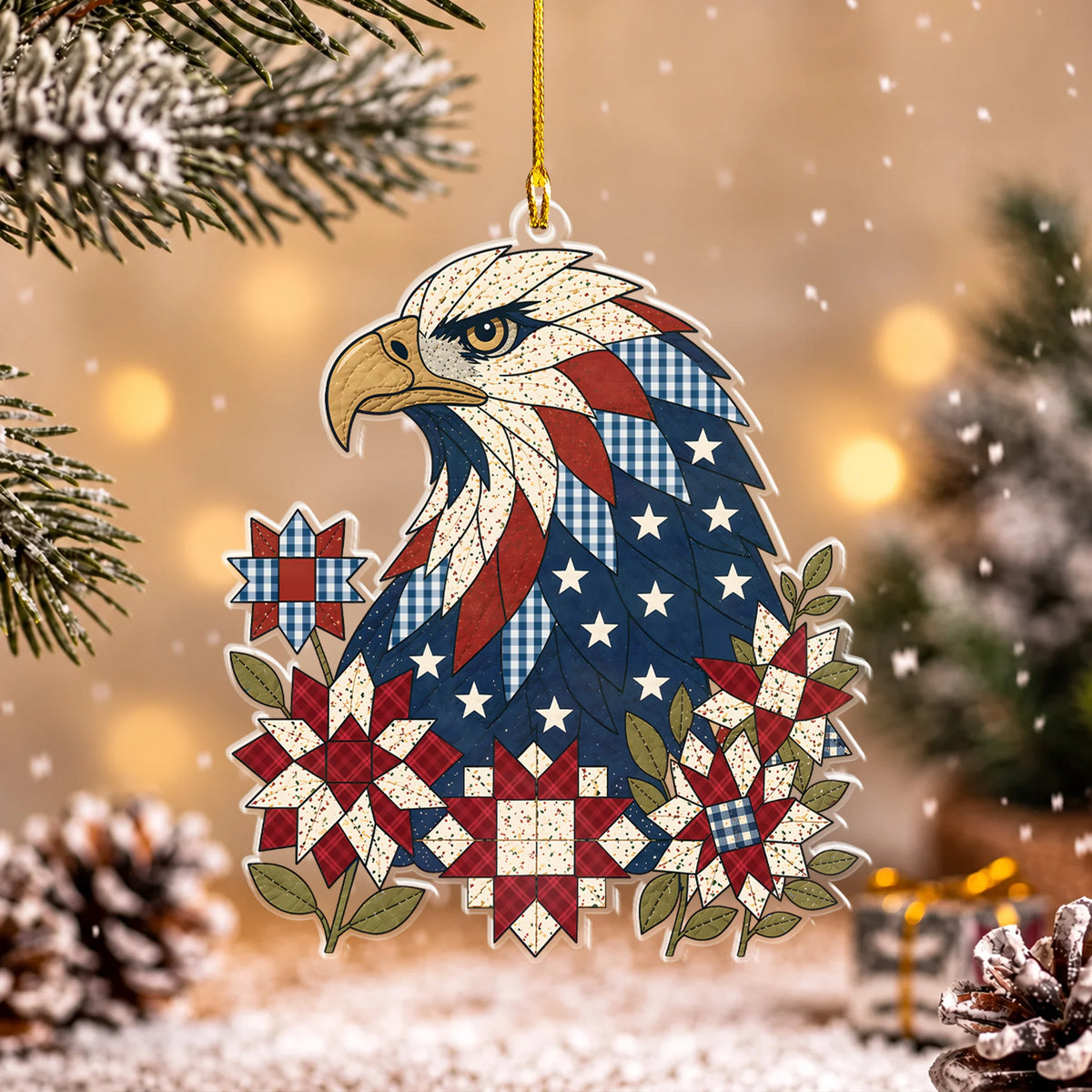 American Eagle 2D Flat Ornament