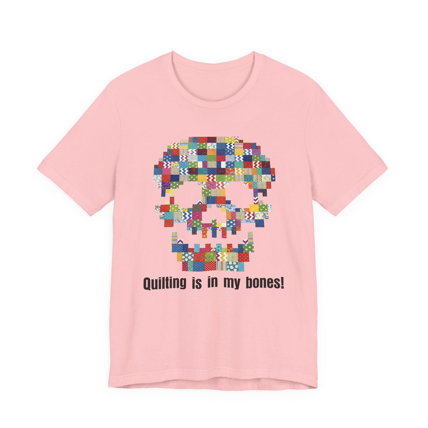 A quilted skull T-shirt