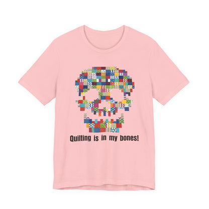 A quilted skull T-shirt