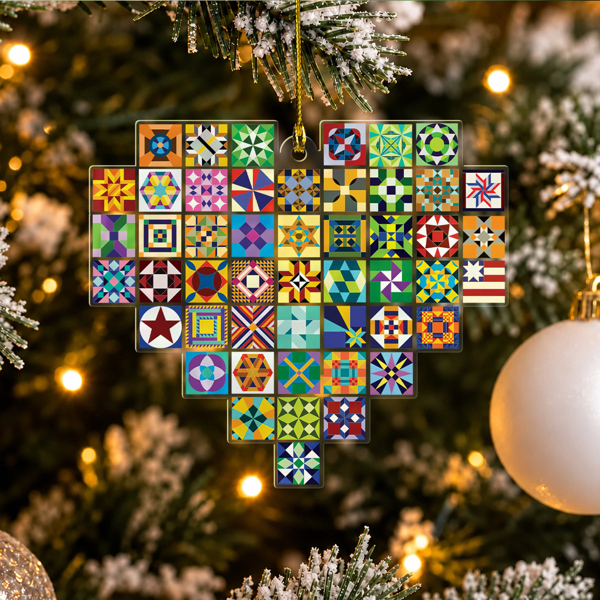 States Of Quilt 2D Flat Ornament