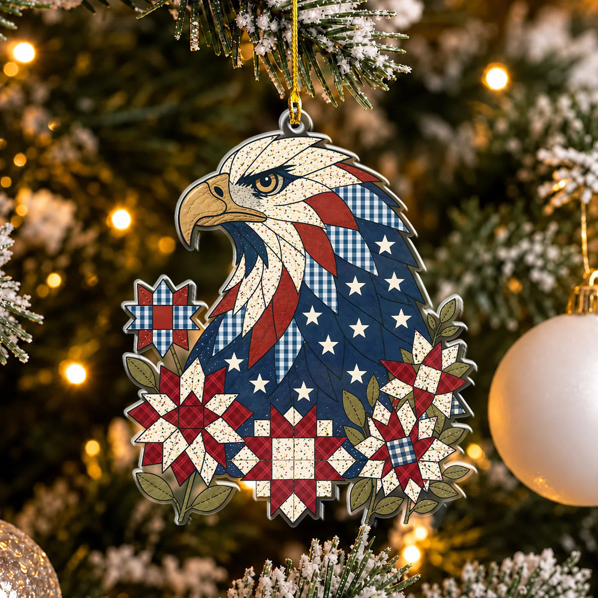 American Eagle 2D Flat Ornament