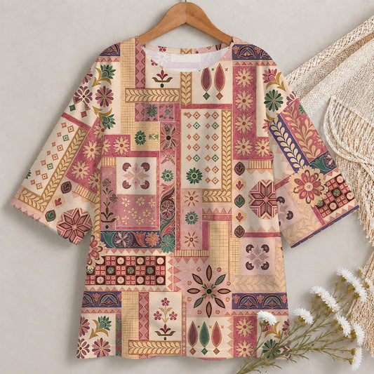 Appliqué Heritage 3/4 Sleeve T-shirt