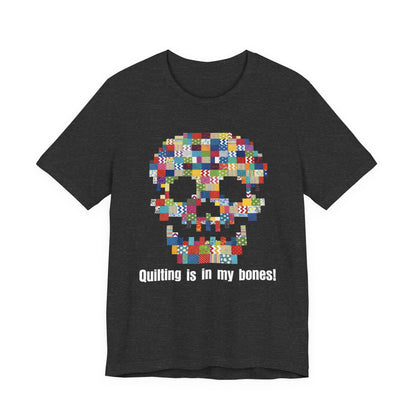 A quilted skull T-shirt
