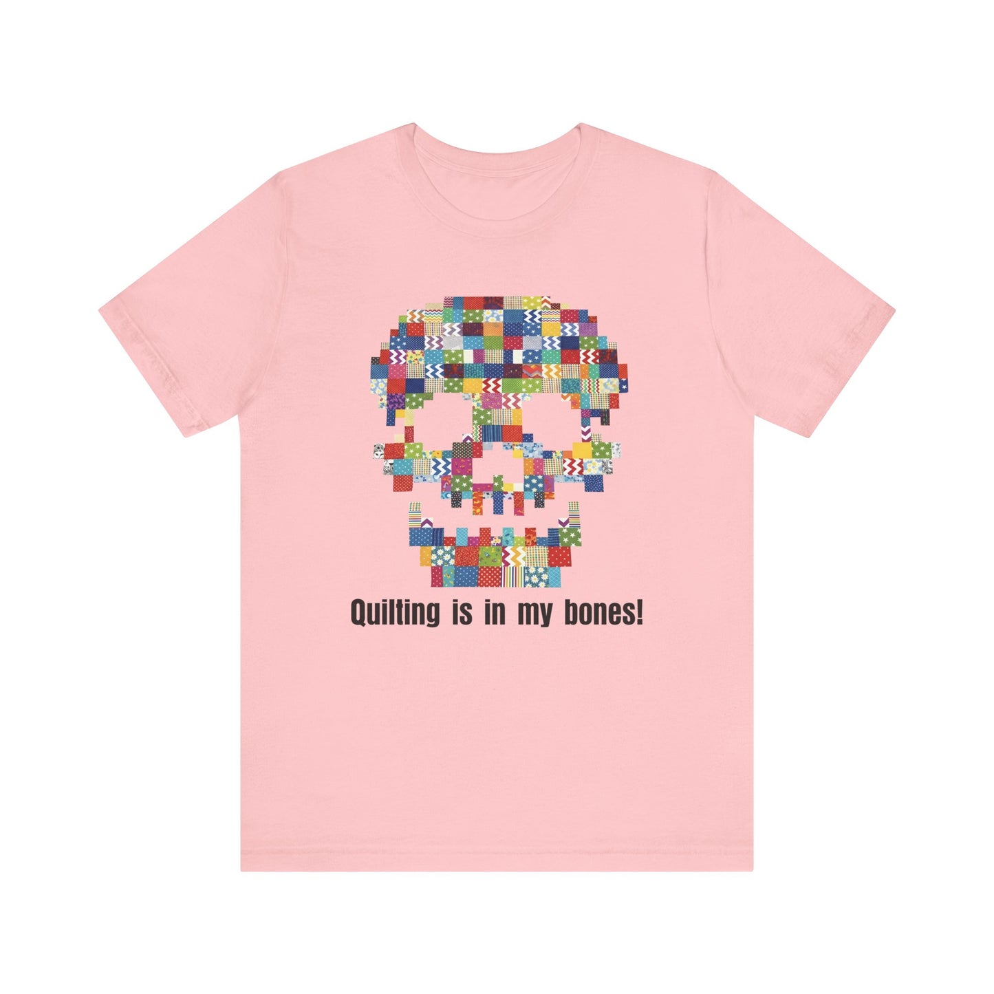 A quilted skull T-shirt