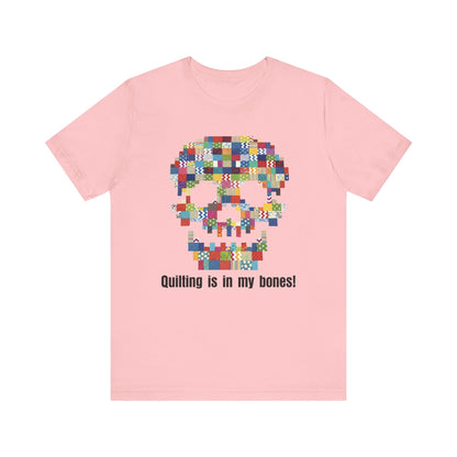 A quilted skull T-shirt