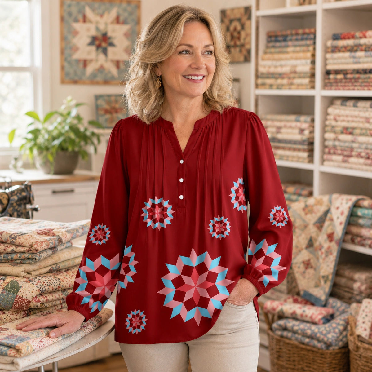 Patchwork Starburst Blouse