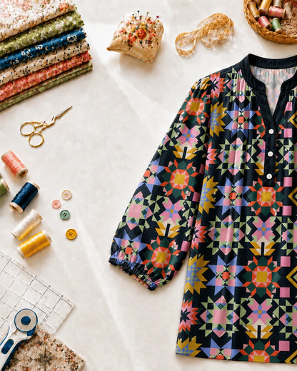 Folk Star Tapestry Blouse
