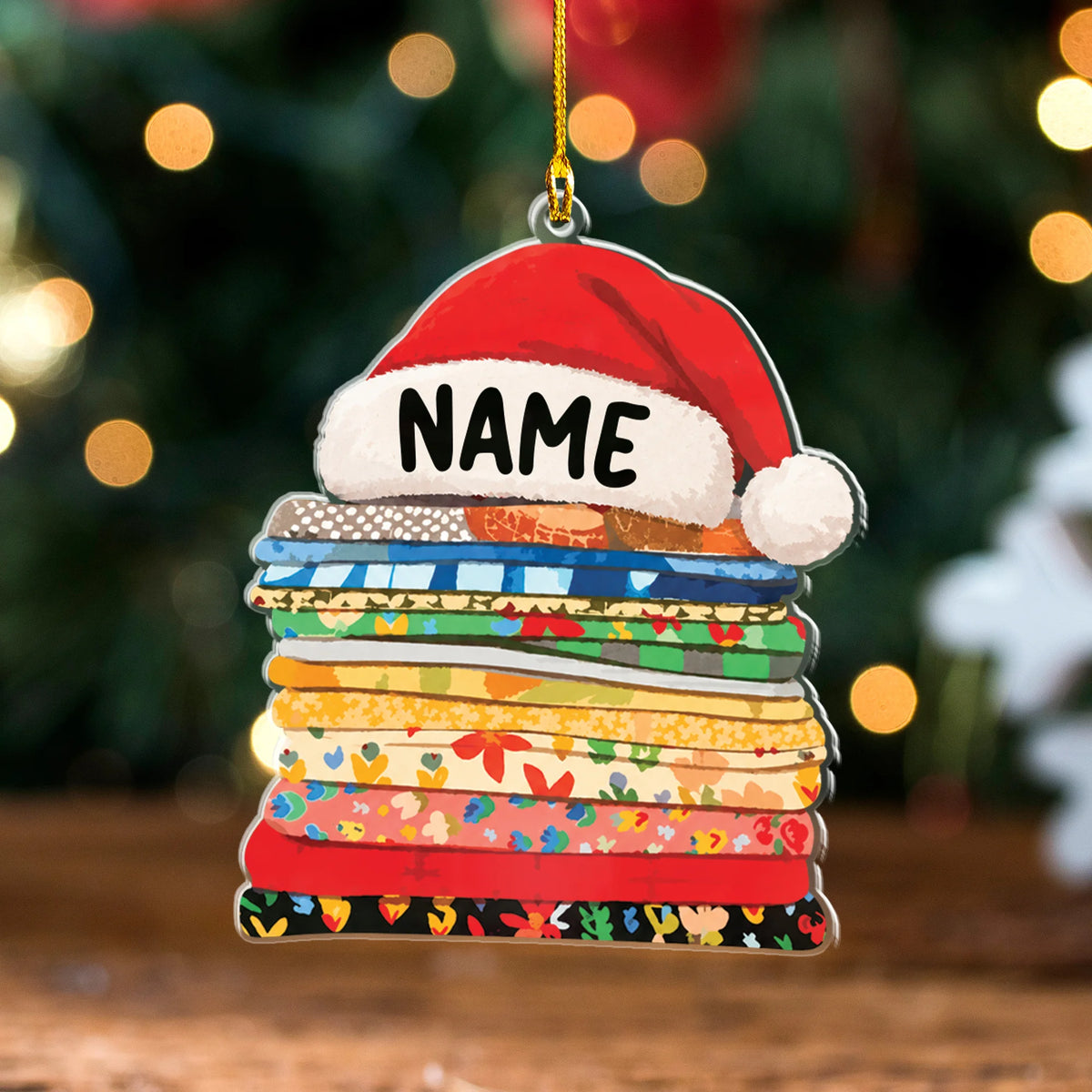 Personalized  Fabric Lover Ornament