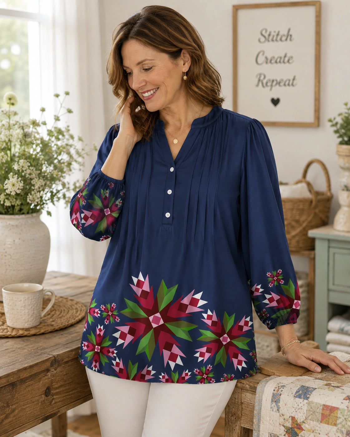 Holiday Star Blossom Blouse