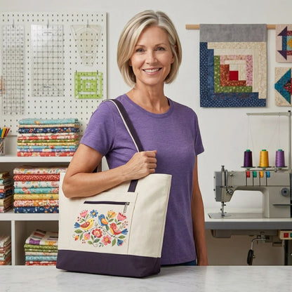Appliqué Garden Tote