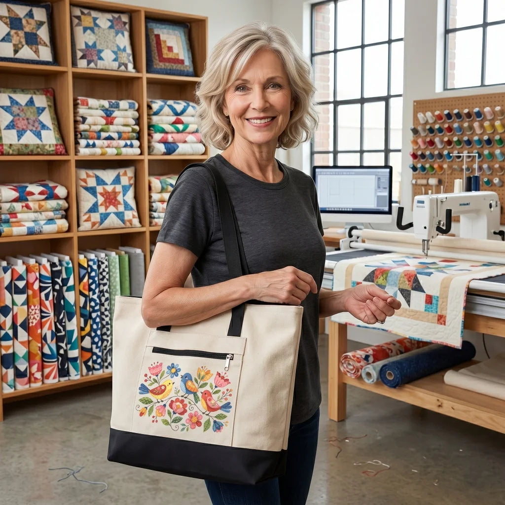 Appliqué Garden Tote