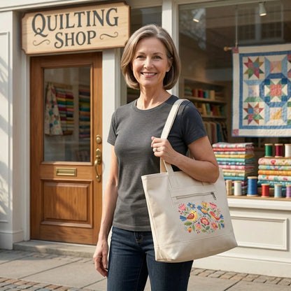 Appliqué Garden Tote