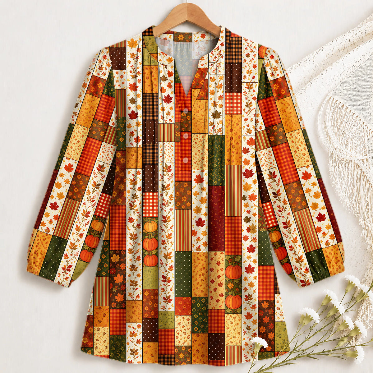 Autumn Patchwork Blouse