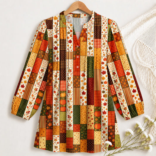 Chemisier patchwork d'automne