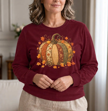 T-shirt a maniche lunghe Autumn Patchwork Pumpkin