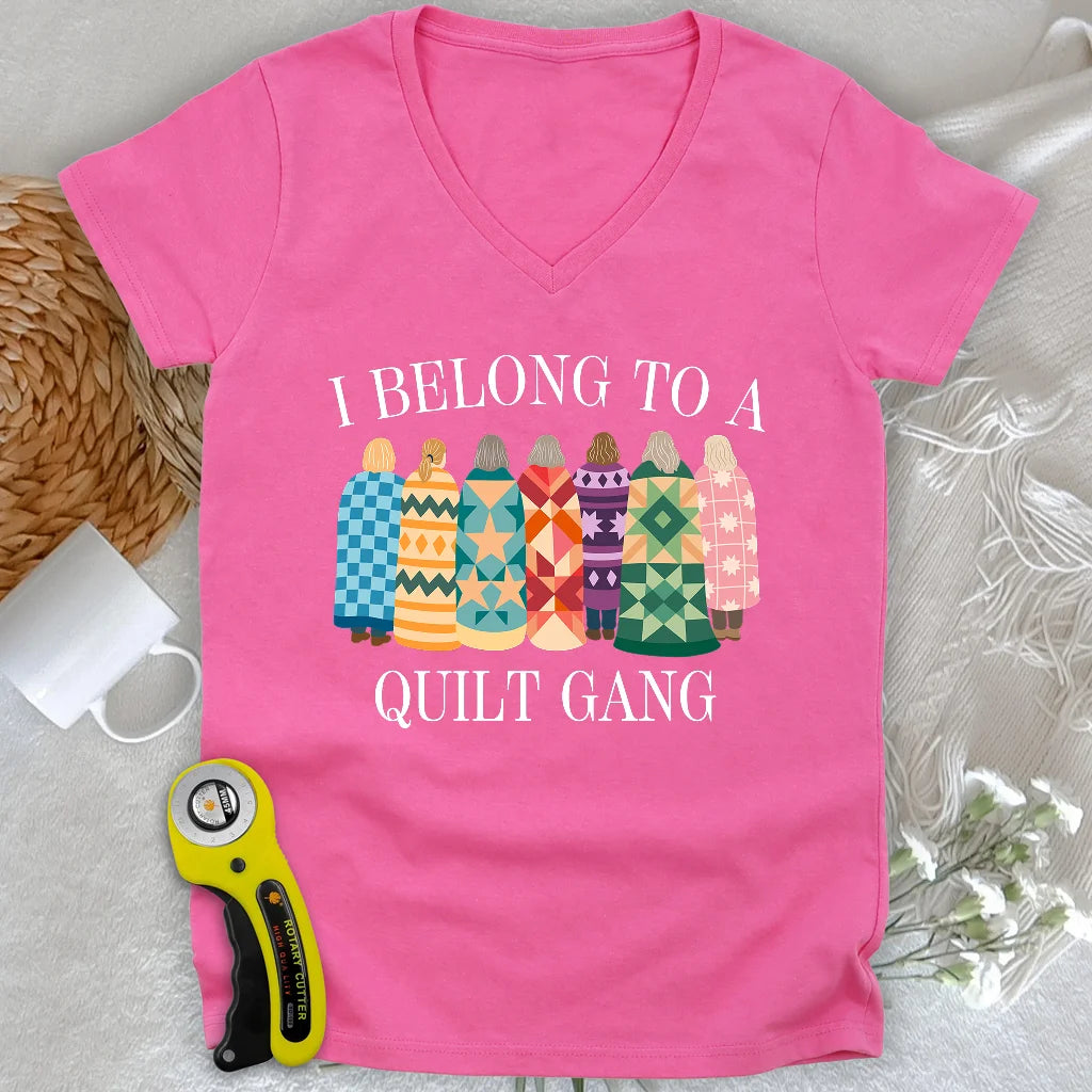Belong to Quilt Gang Lady V-neck