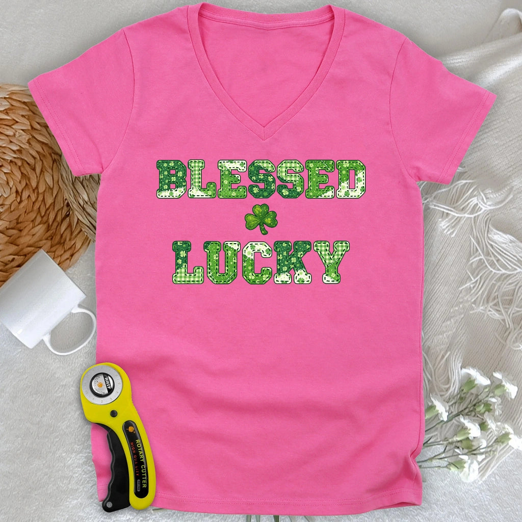 Haut à encolure en V Blessed Lucky Lady