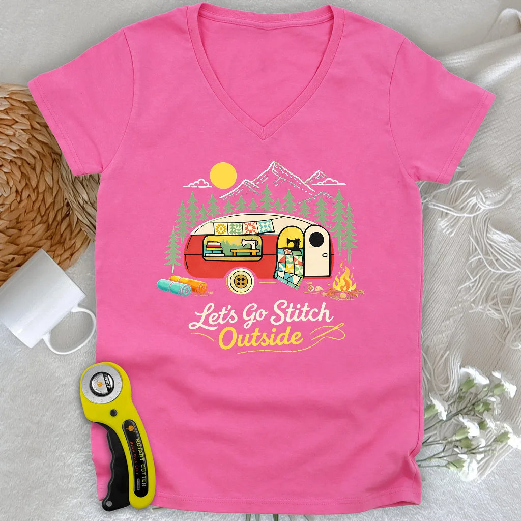 Camp & Quilt Co Lady V-neck
