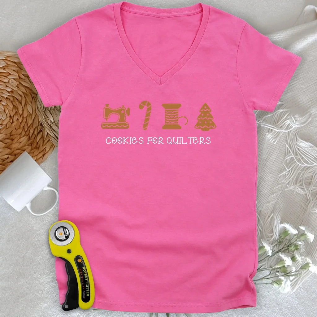 T-shirt de Noël à col en V pour femme