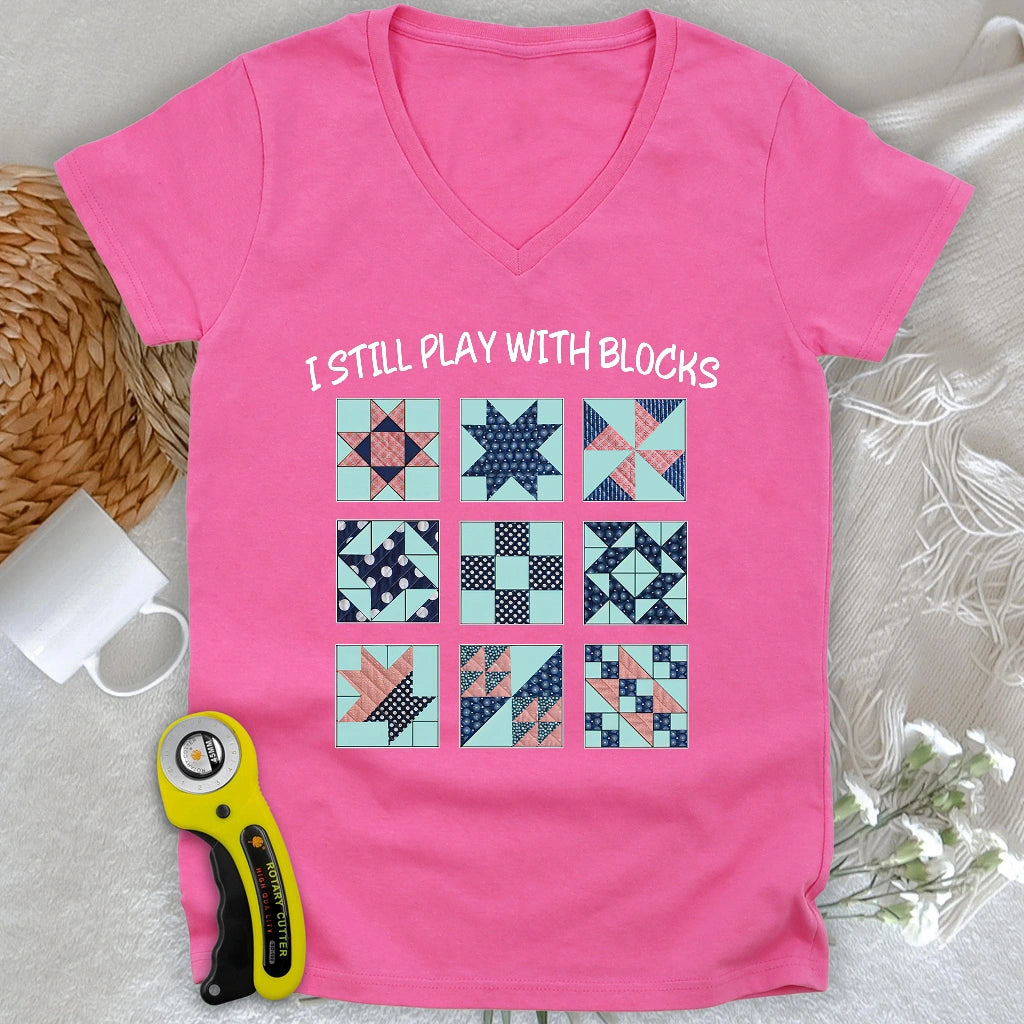 I Still Play With Block V-neck