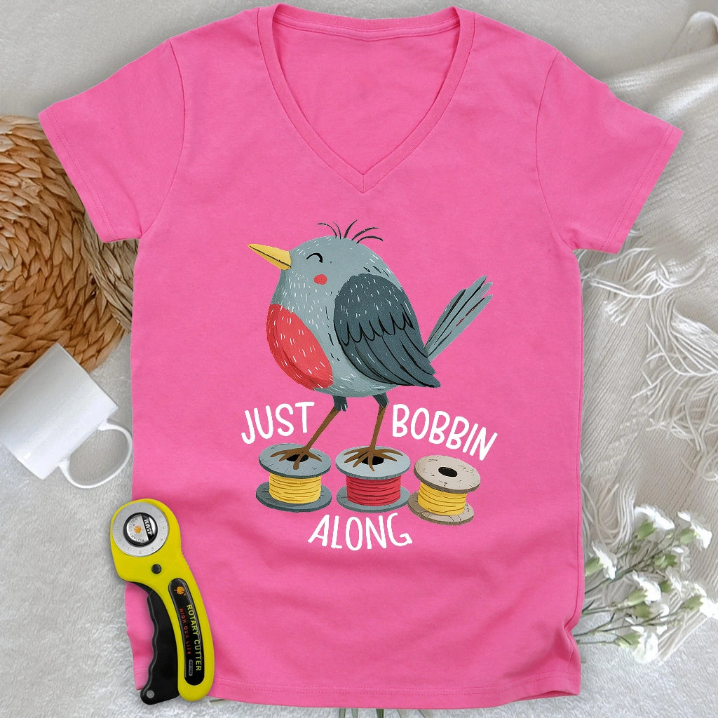 Just Bobbin Along Lady V-neck