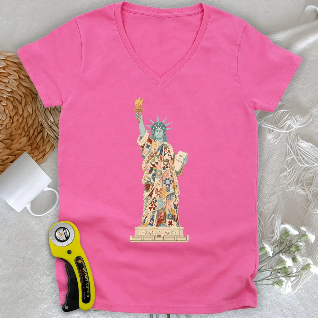 Liberty Wrapped in Love Lady V-neck