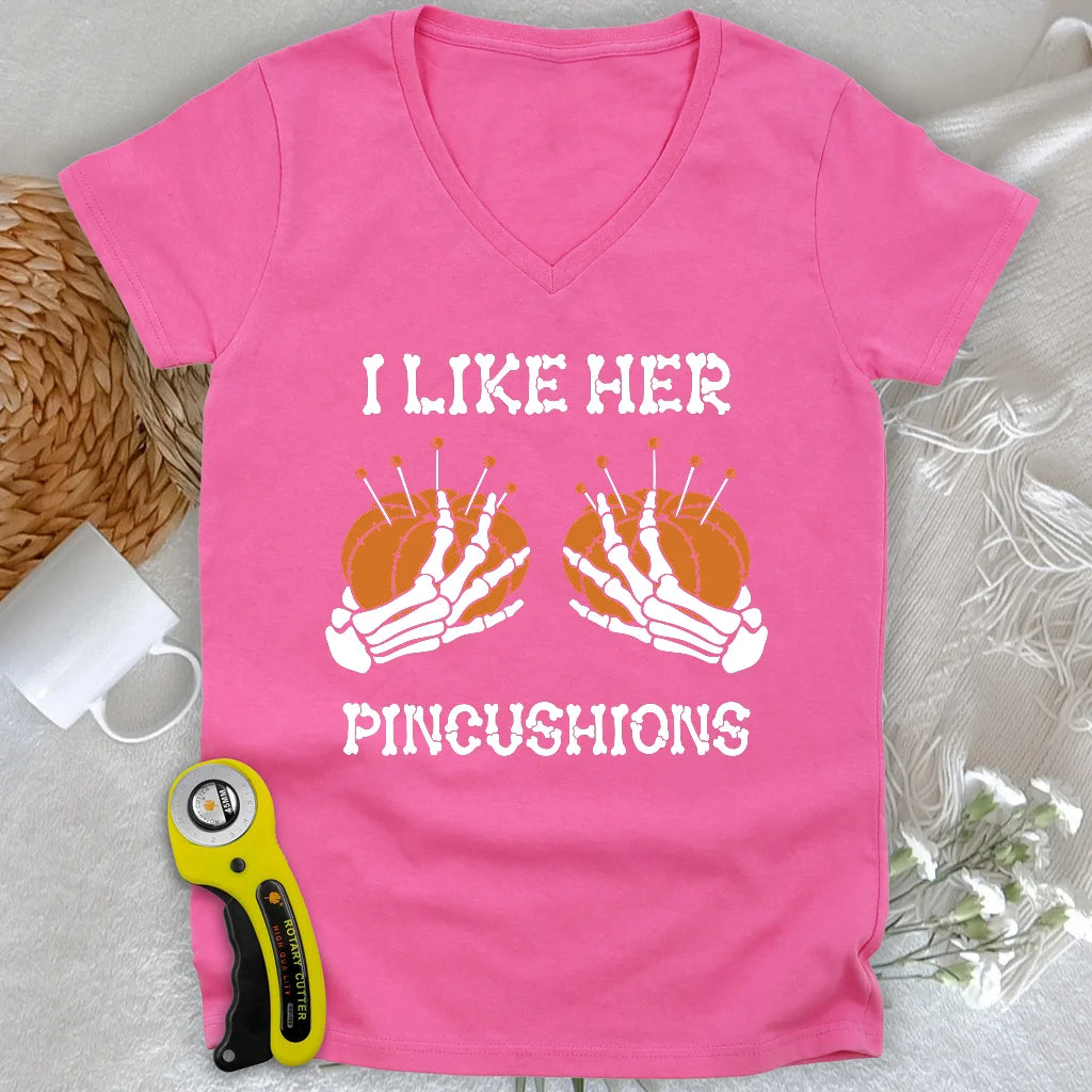 Like Her Pincushions Lady V-neck
